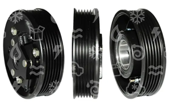 spojka pro kompresor DELPHI, AUDI / SKODA / SEAT / VW – prům. 110 mm, PV6, 12V